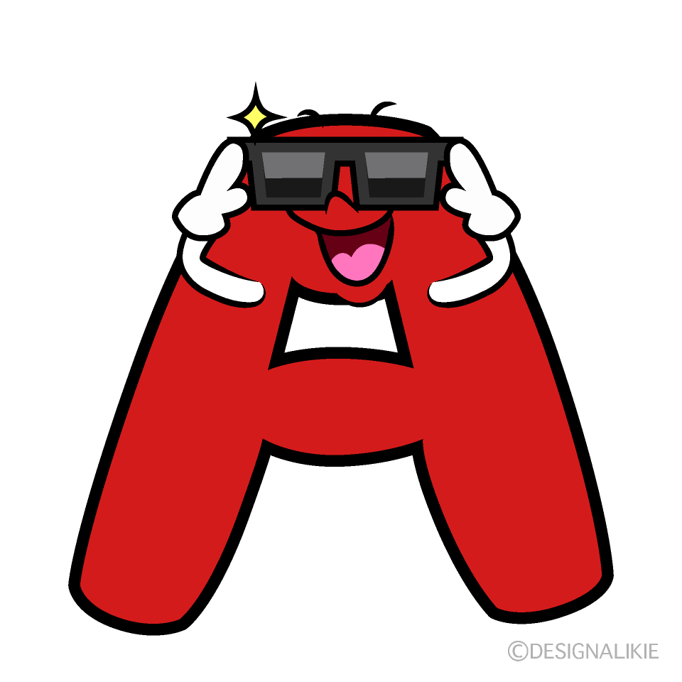 かわいいお辞儀するAイラスト