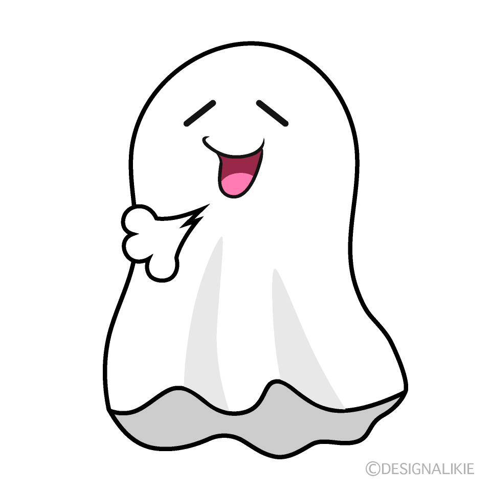 かわいいリラックスしたオバケイラスト