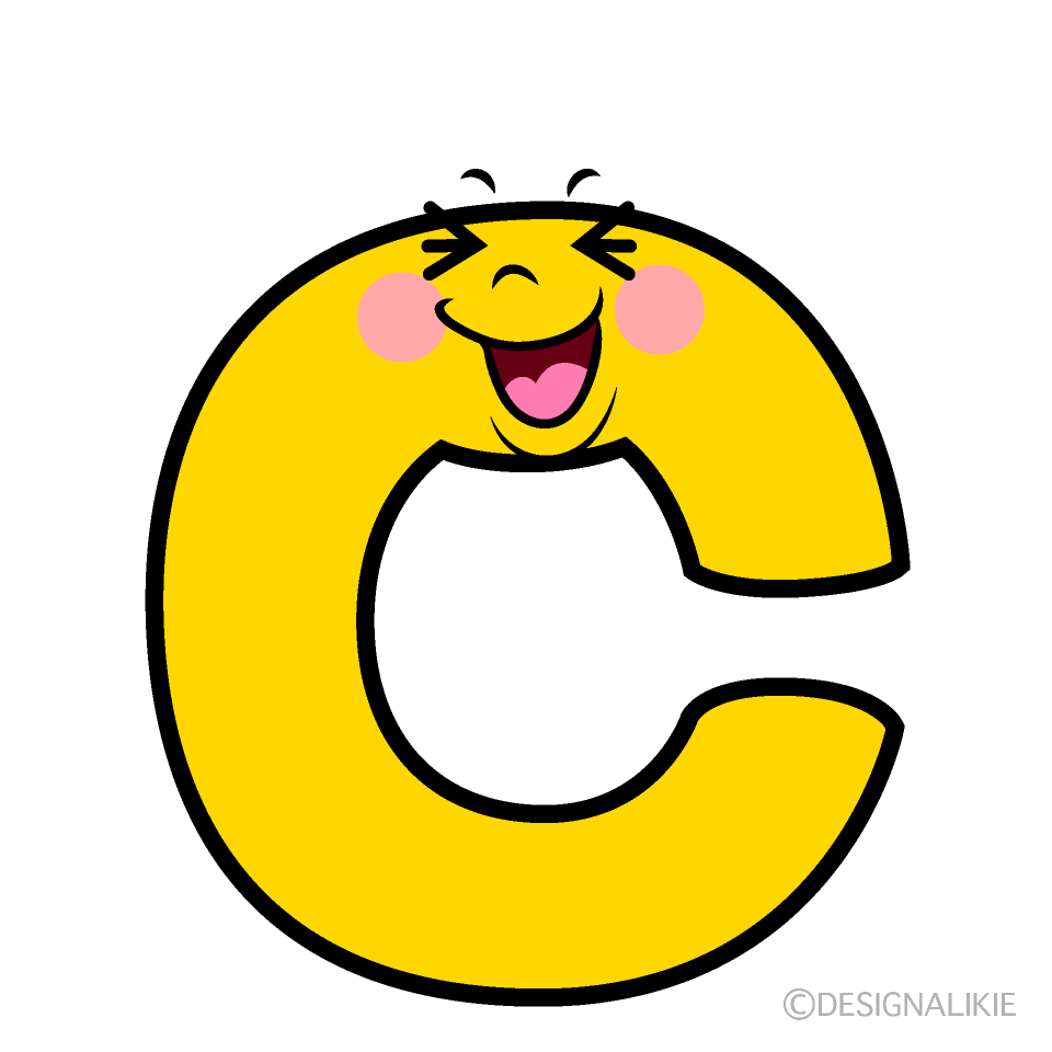かわいい笑うCイラスト