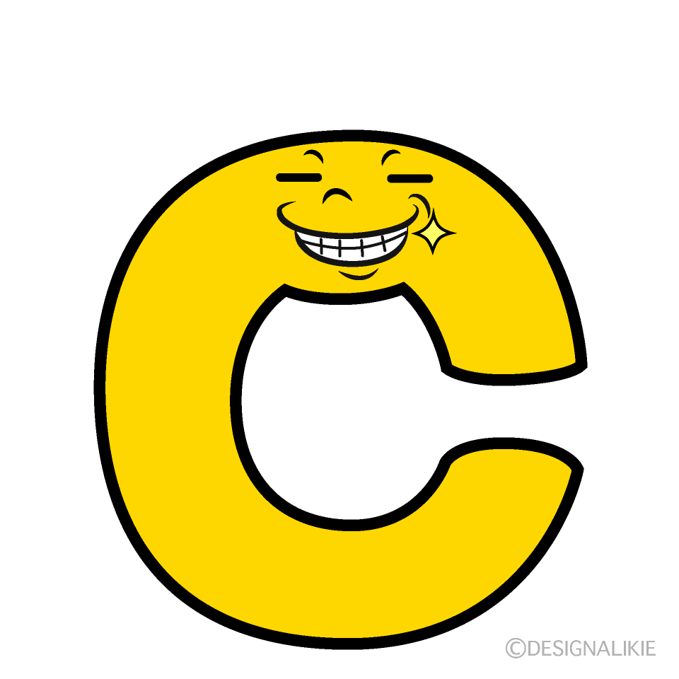かわいいニヤリのCイラスト