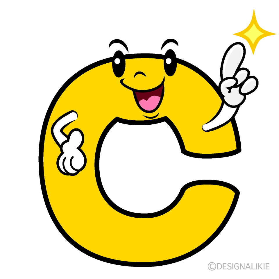 かわいい指差すCイラスト