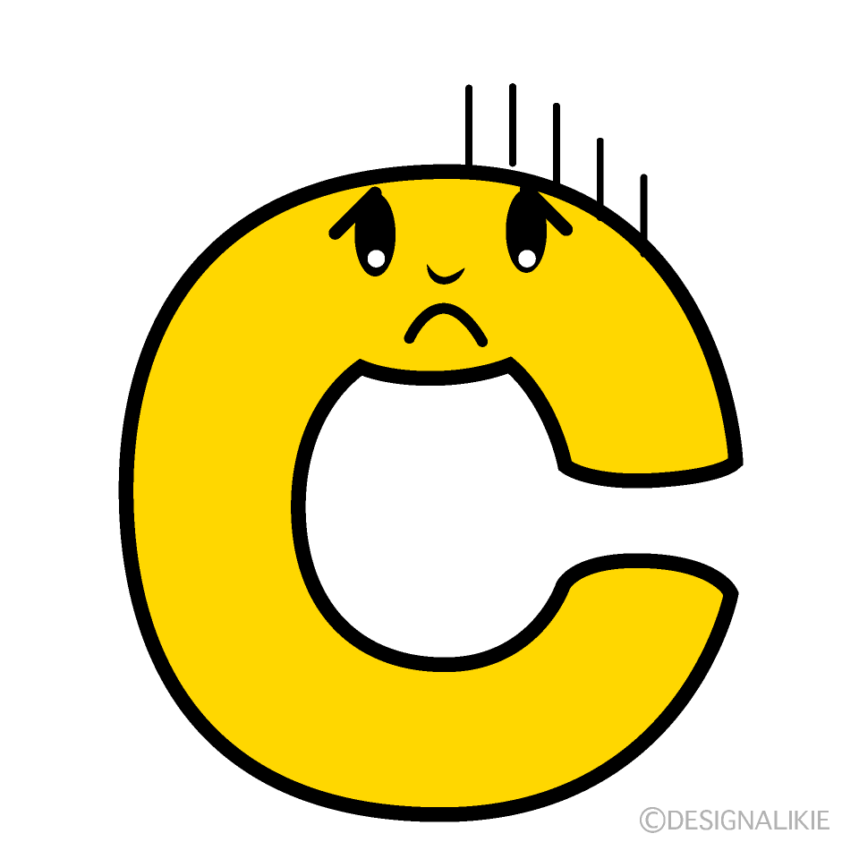 かわいい落ち込むCイラスト