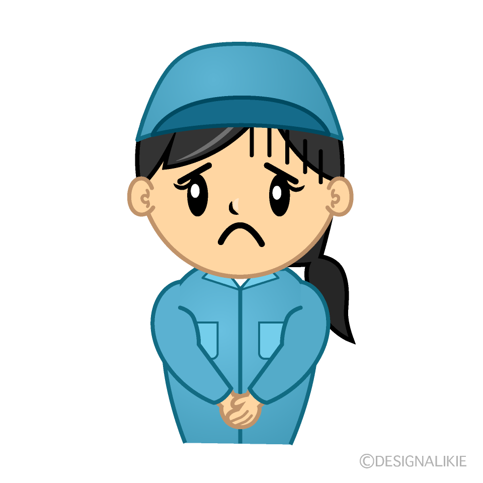 Cute Feeling Down Cleaner Clipart