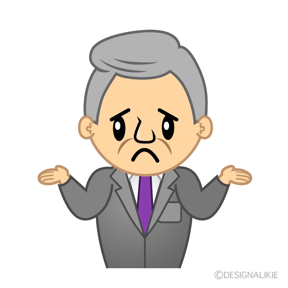 Cute Troubled Public Servant Clipart