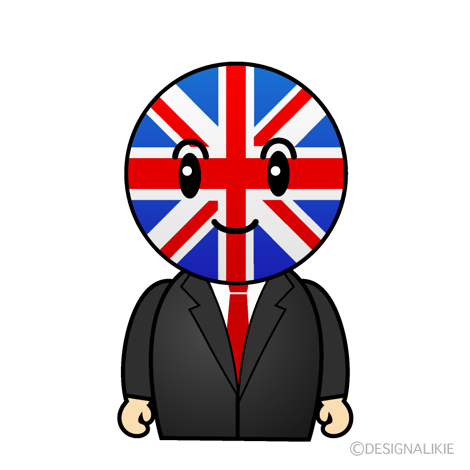 かわいいイギリス人イラスト