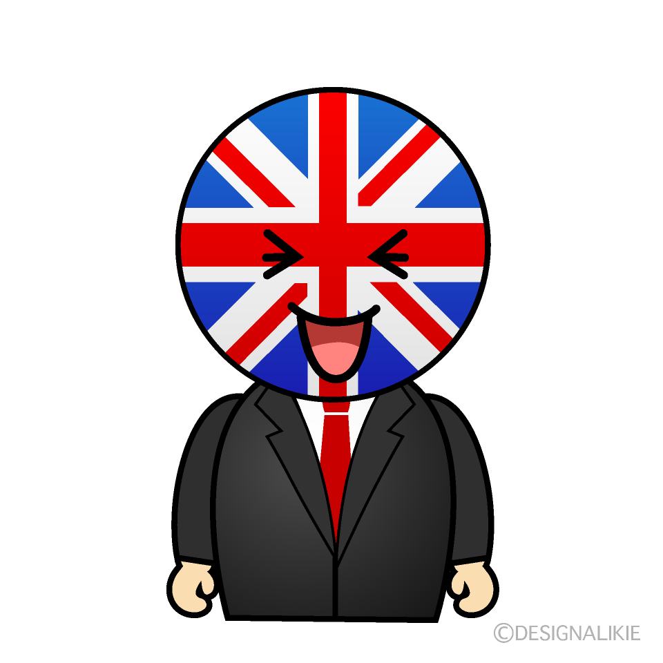Cute Laughing British Clipart