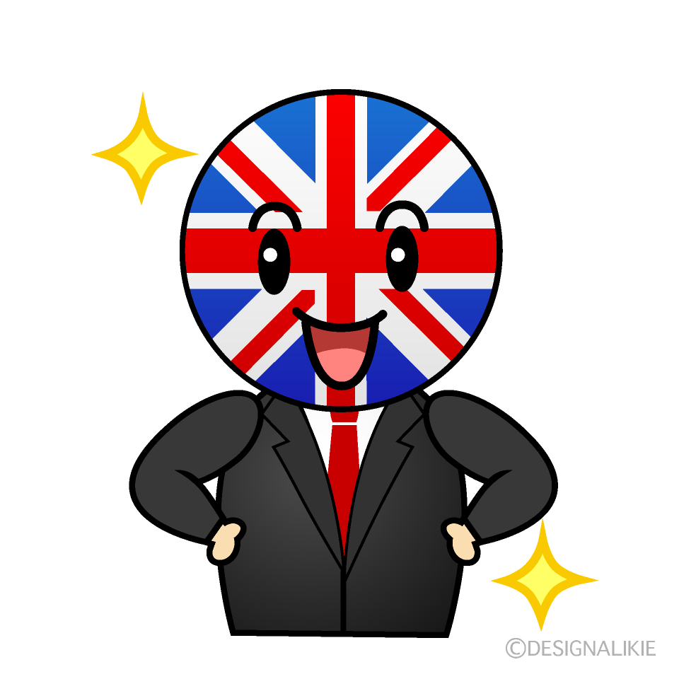 かわいい煌くイギリス人イラスト