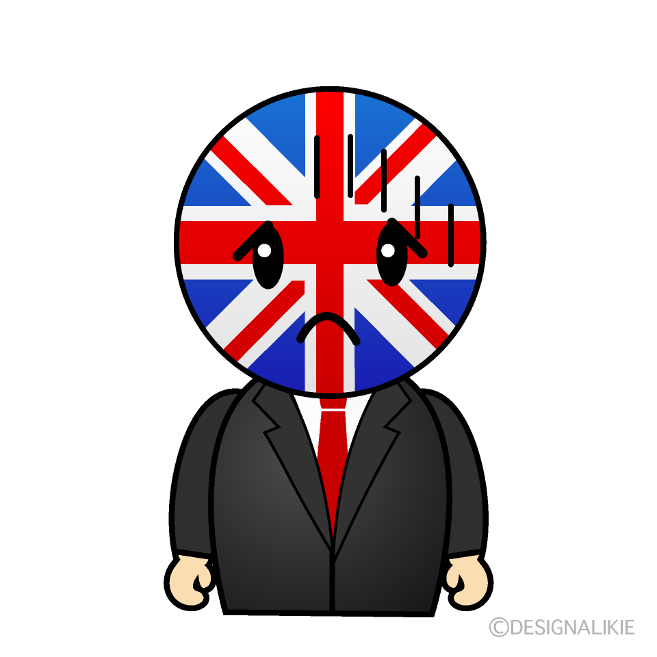 かわいい落ち込むイギリス人イラスト