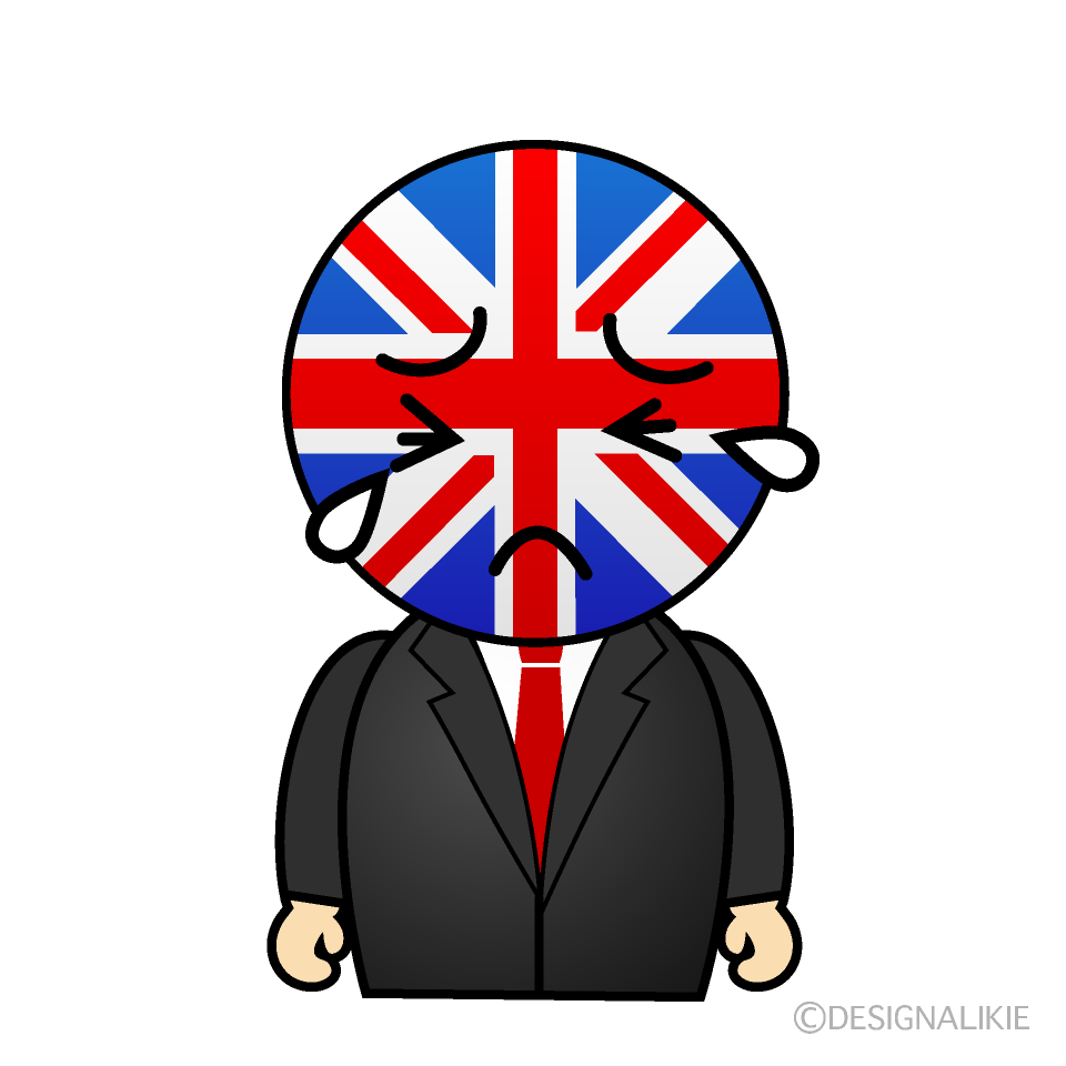 かわいい泣くイギリス人イラスト