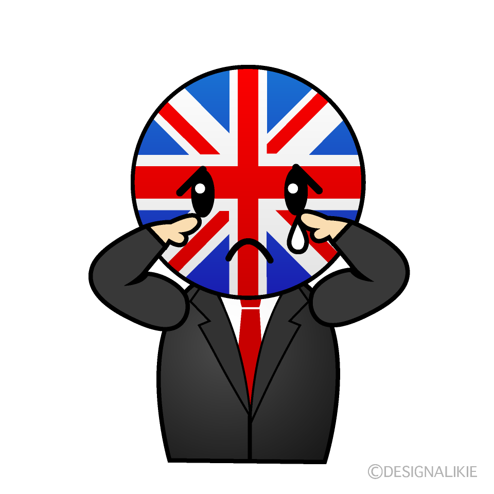かわいい悲しいイギリス人イラスト