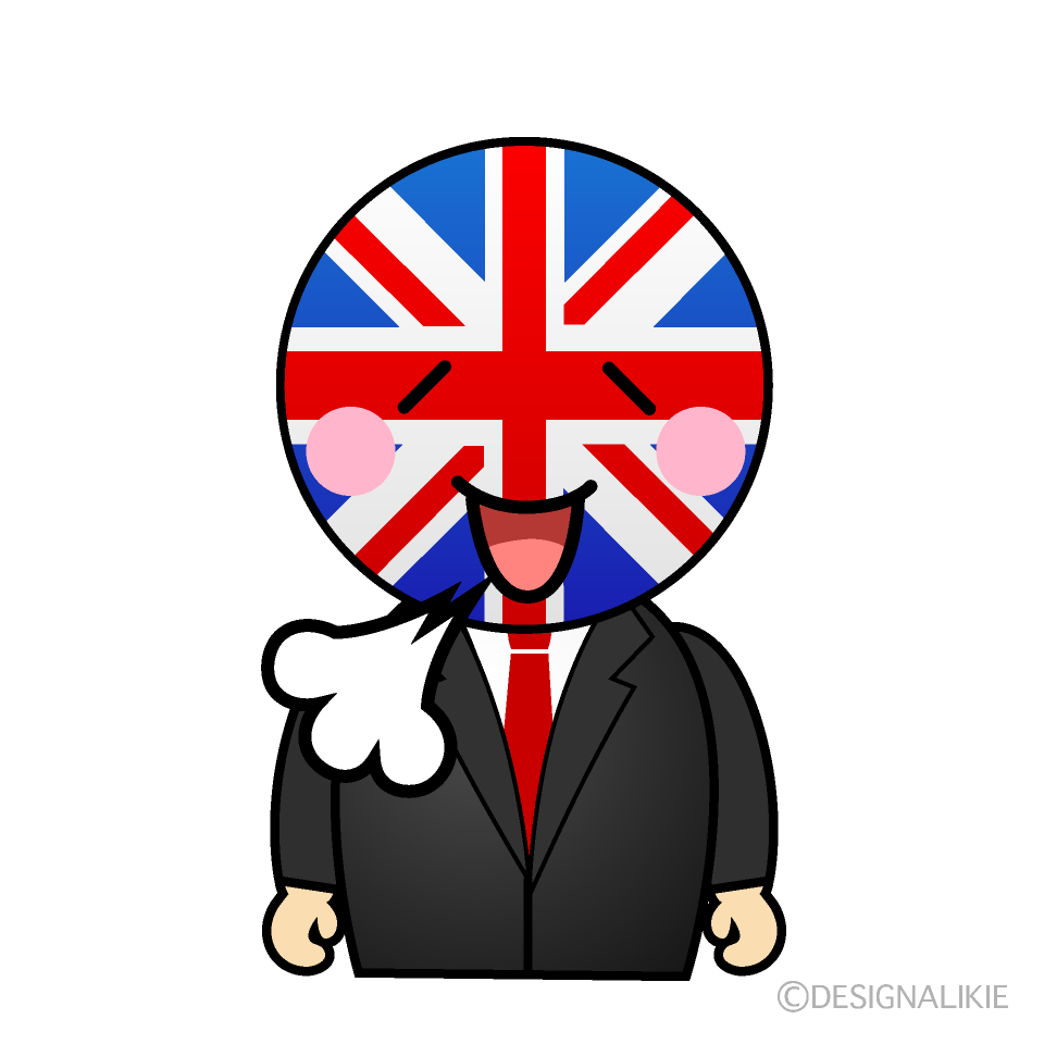 かわいいリラックスするイギリス人イラスト