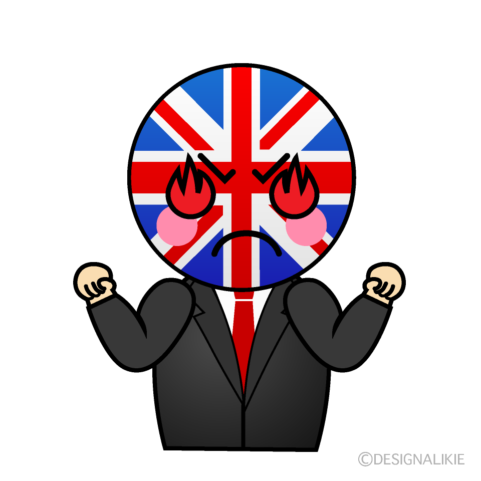 かわいい熱意のイギリス人イラスト