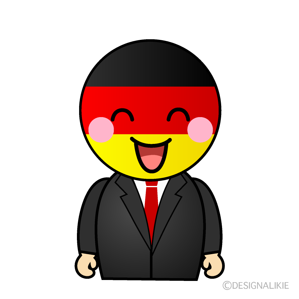 かわいい笑顔のドイツ人イラスト