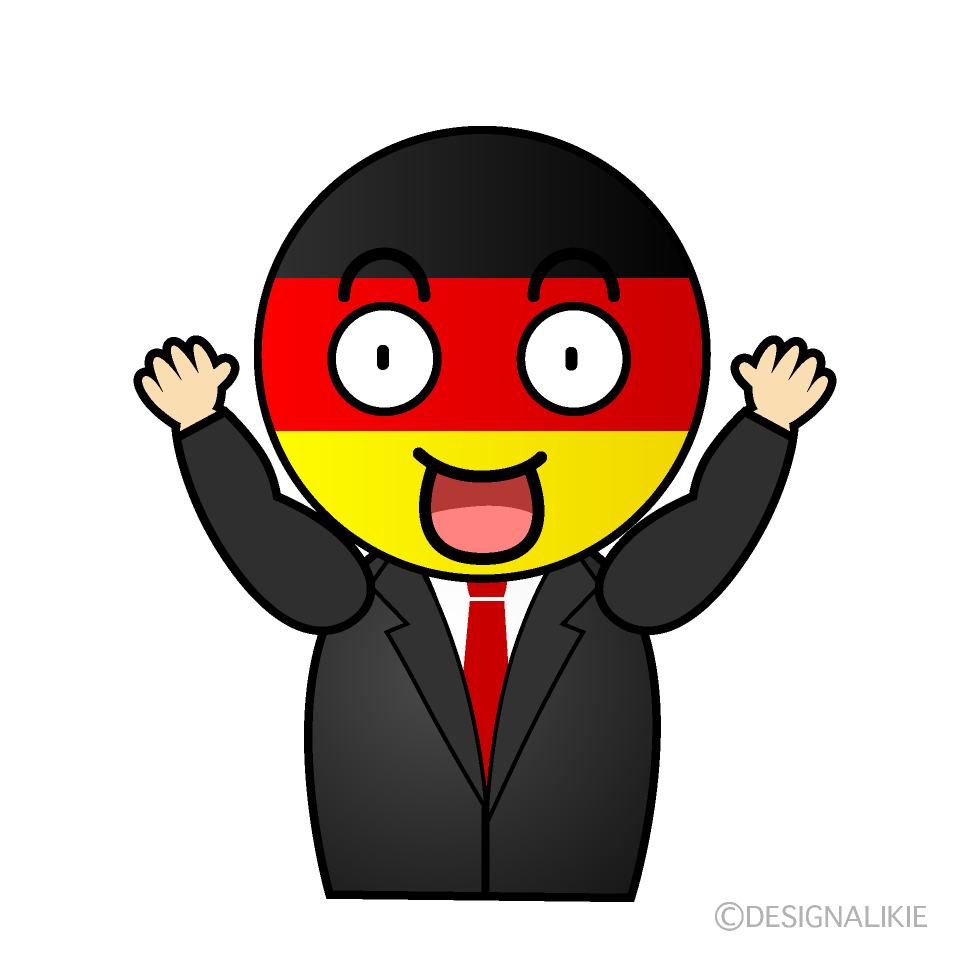 Cute Surprised German Clipart