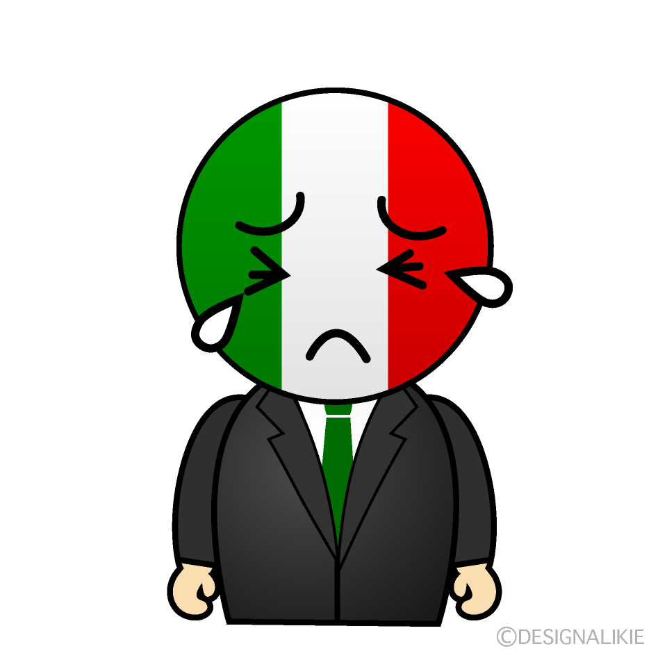 かわいい泣くイタリア人イラスト