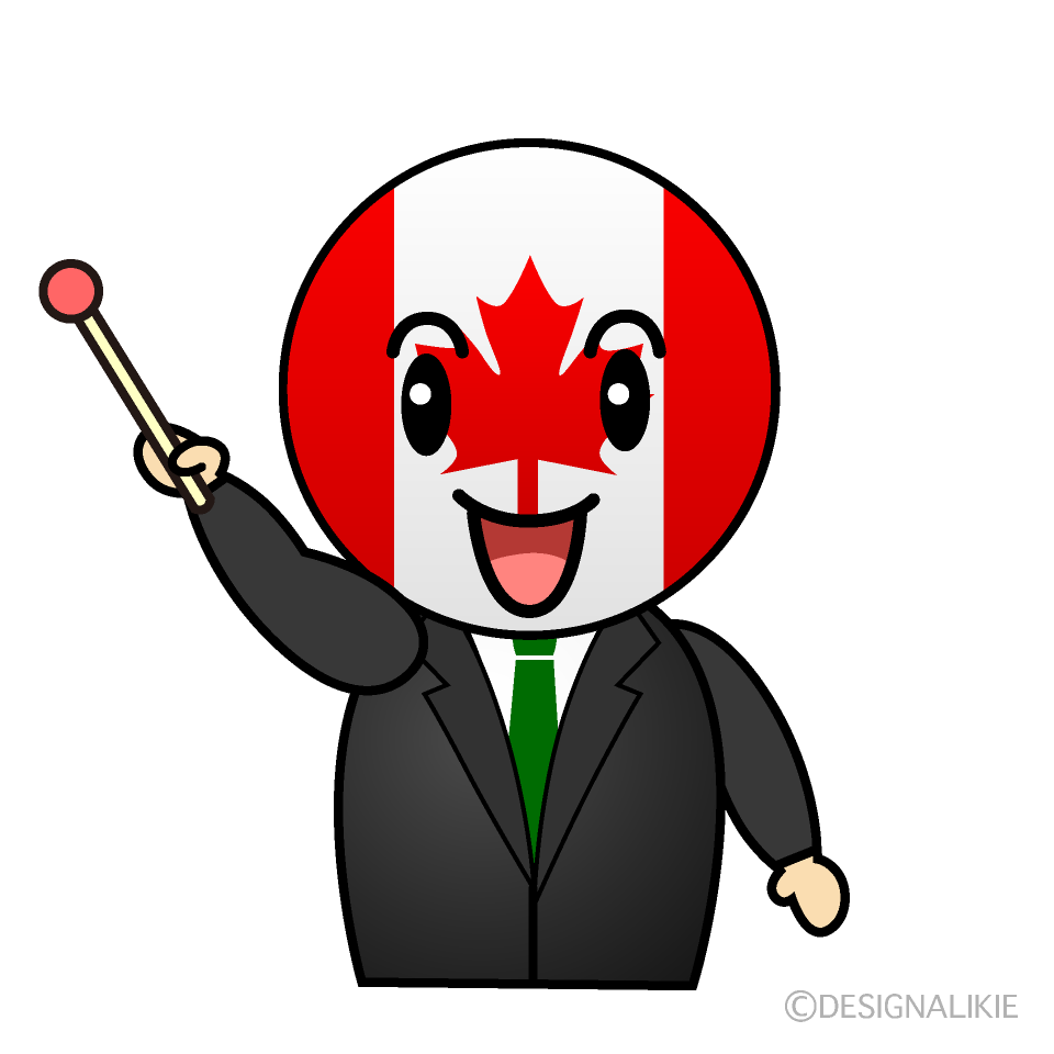 Cute Explaining Canadian Clipart