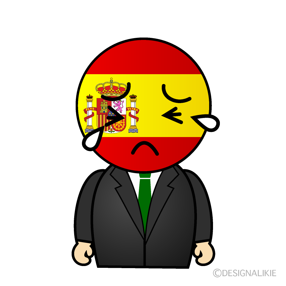 かわいい泣くスペイン人イラスト