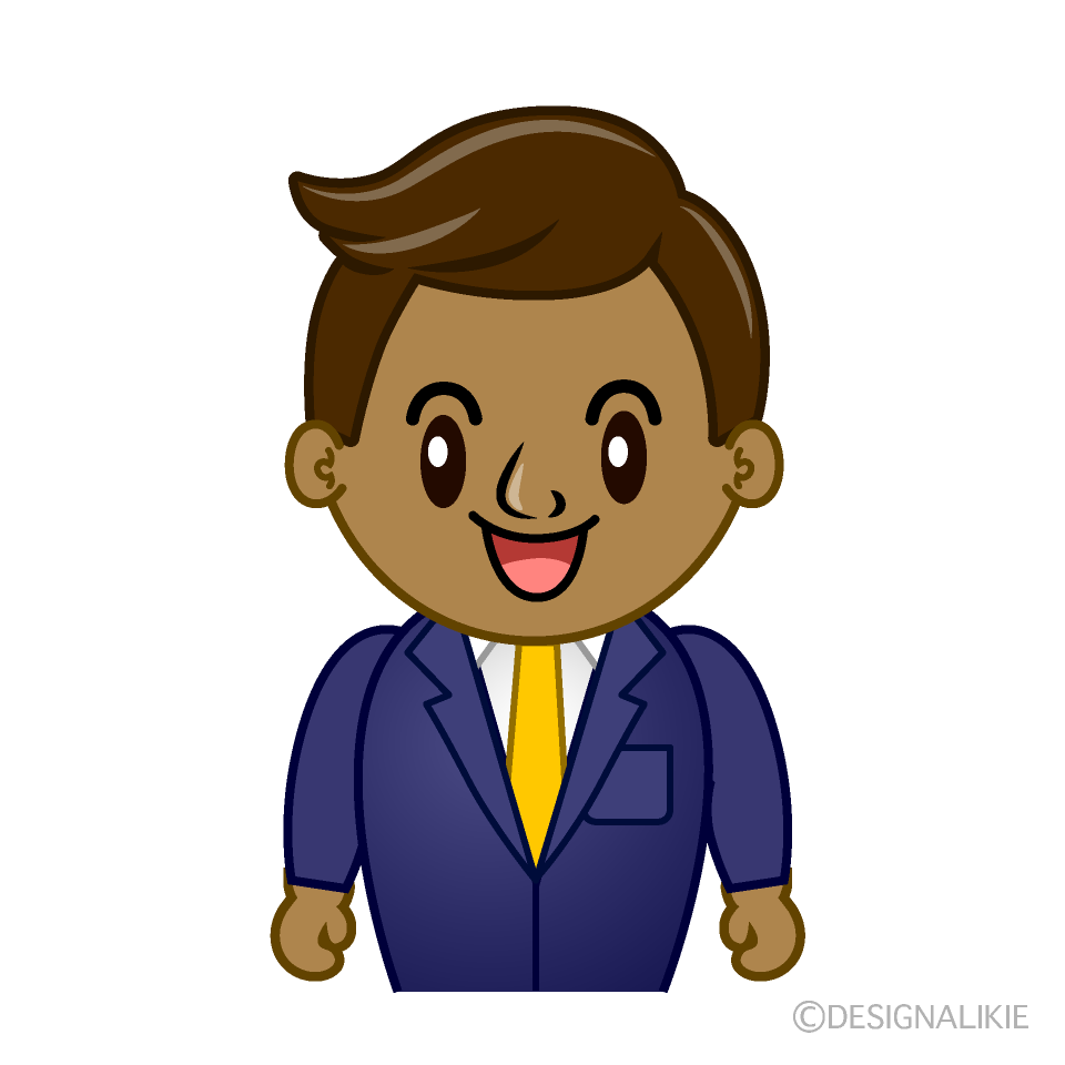 かわいい笑顔のラテン系男性イラスト