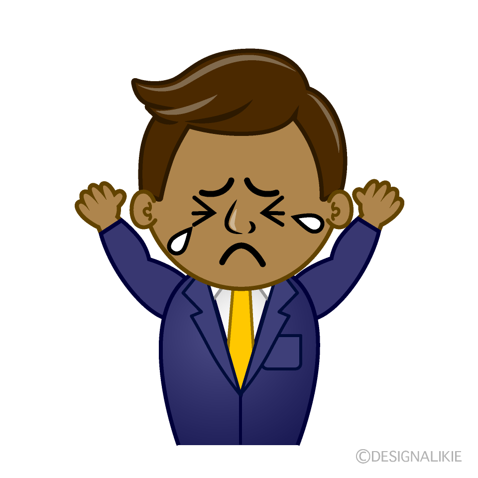 かわいい泣くラテン系男性イラスト