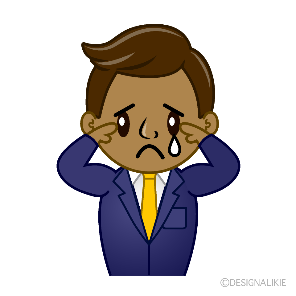 かわいい悲しいラテン系男性イラスト