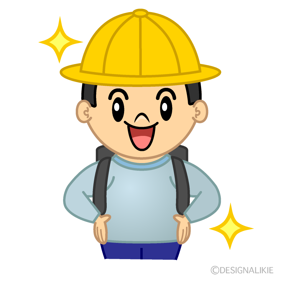 かわいい煌く小学一年生の男の子イラスト