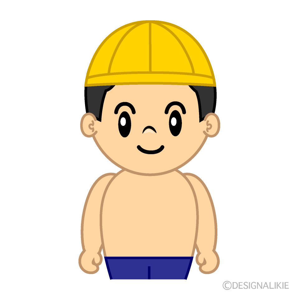 かわいい水泳の男の子イラスト