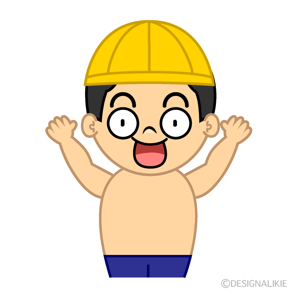 かわいい驚く水泳の男の子イラスト