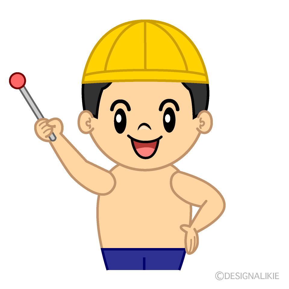 かわいい説明する水泳の男の子イラスト