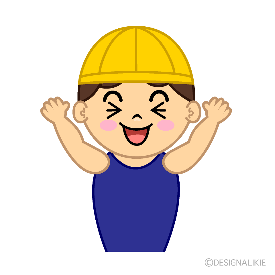 かわいい笑う水泳の女の子イラスト