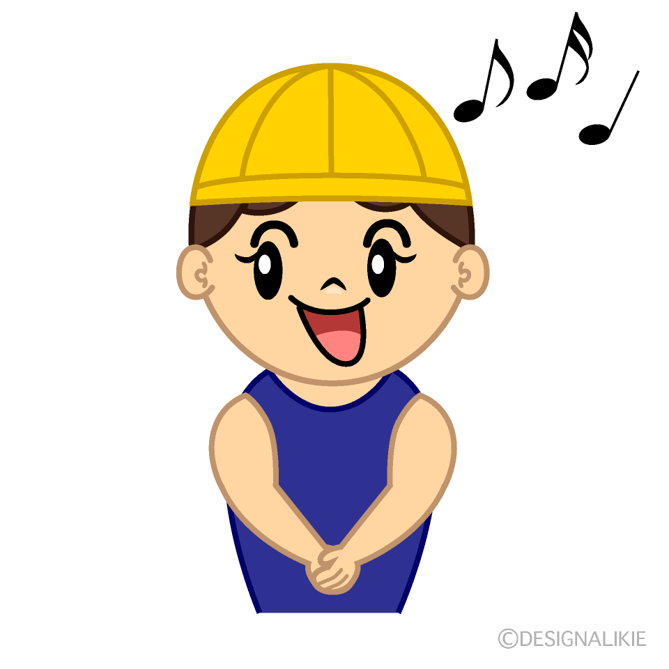Cute Singing Swimming Girl Clipart