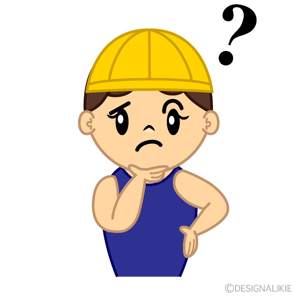 かわいい考える水泳の女の子イラスト