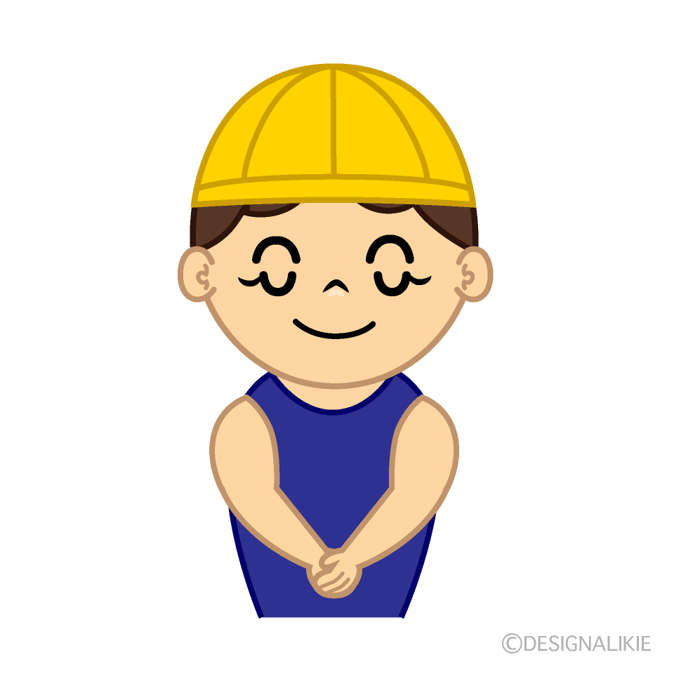 かわいいお辞儀する水泳の女の子イラスト