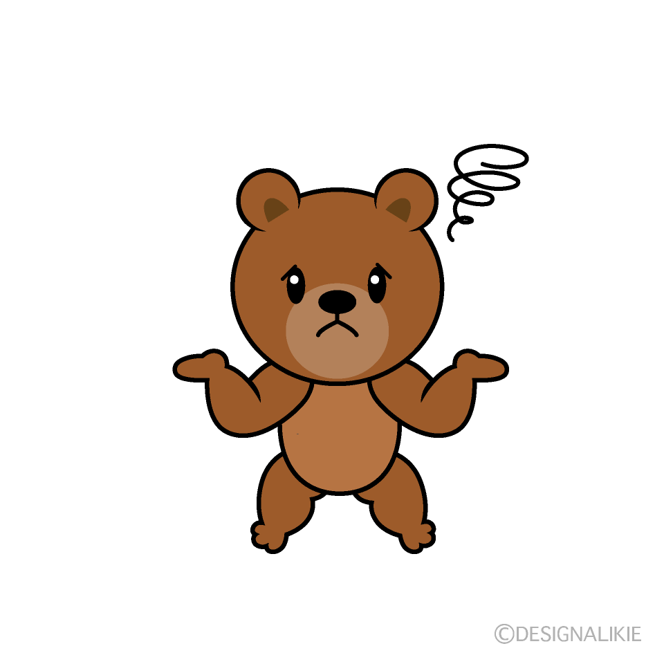 かわいい困るクマイラスト