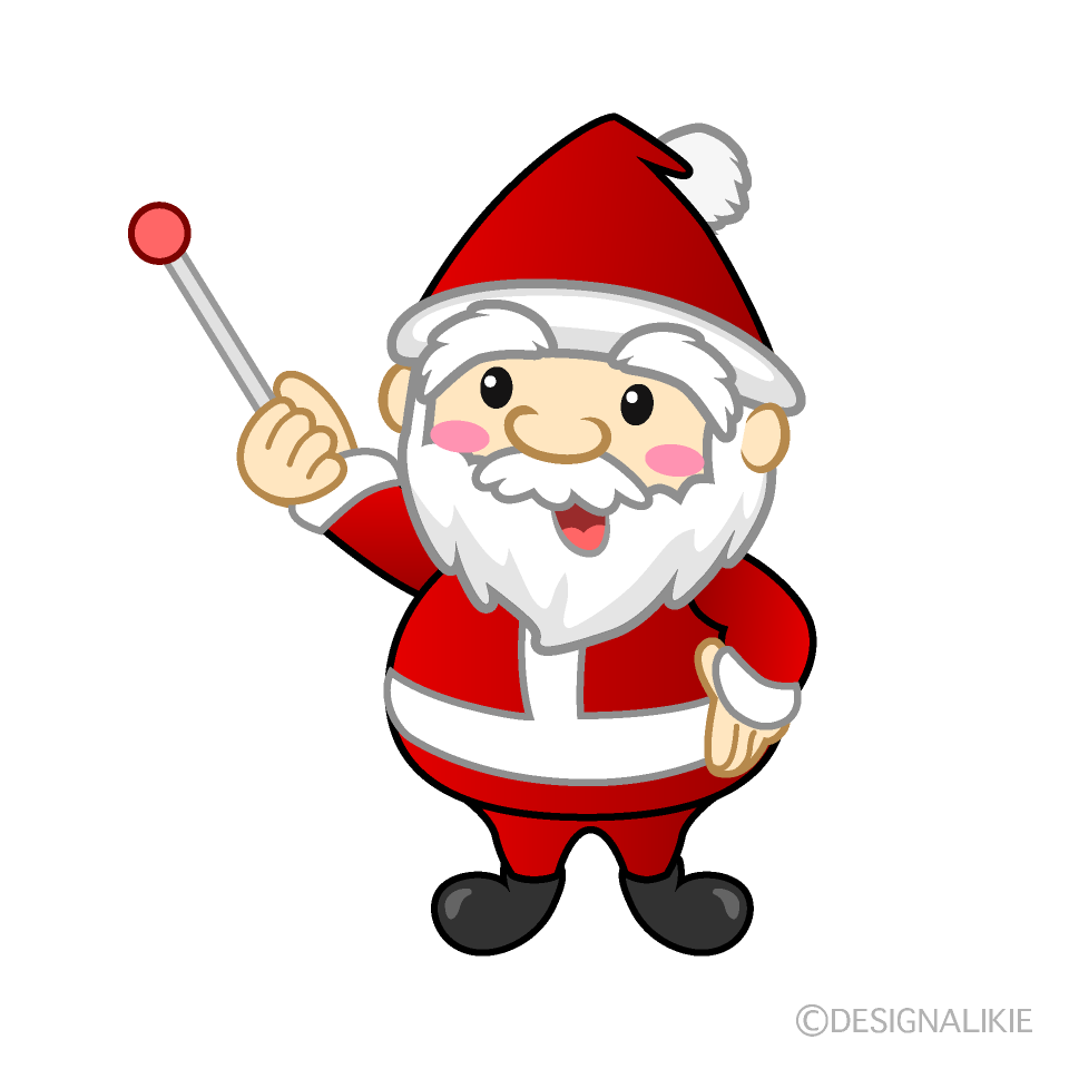 Cute Explaining Mini Santa Clipart