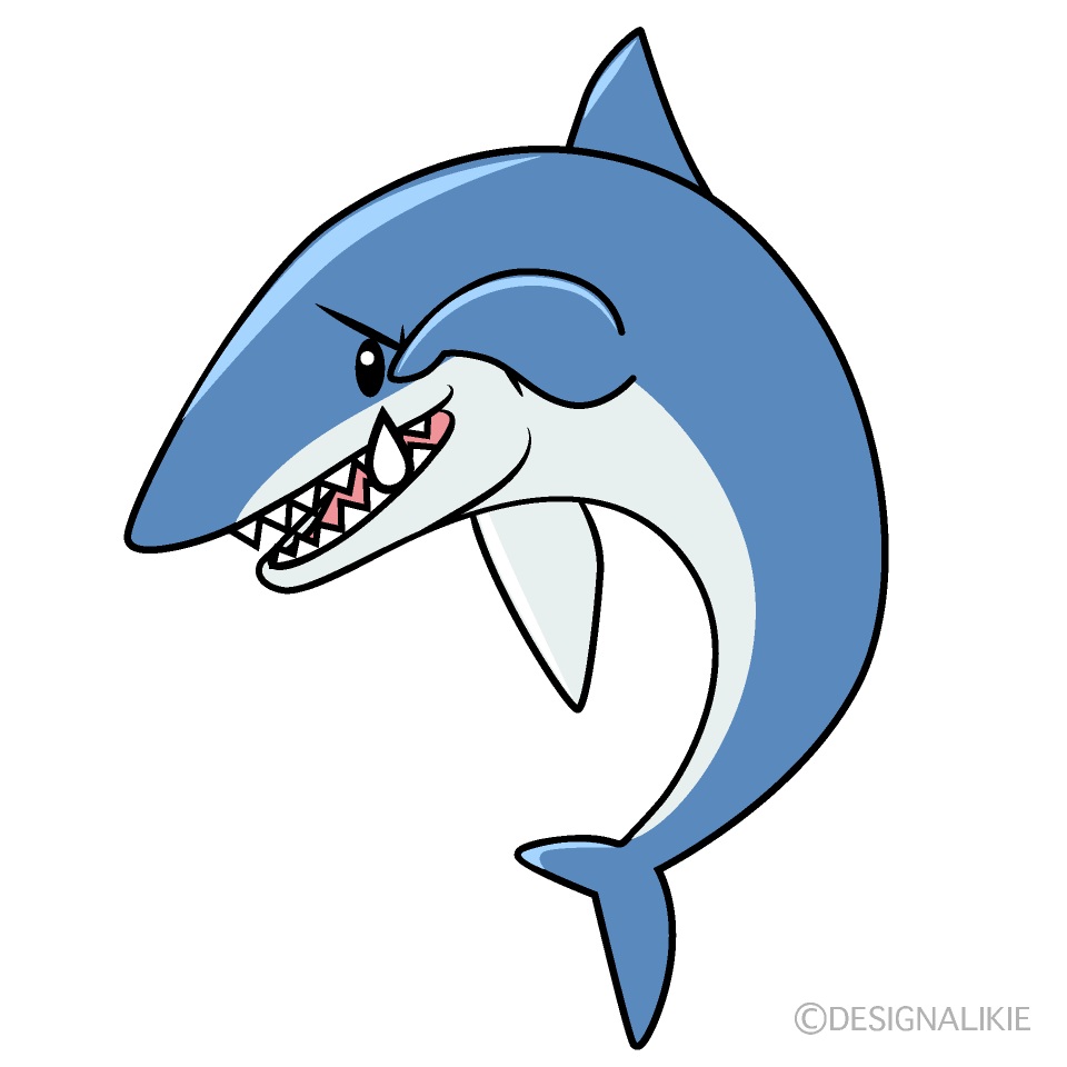 かわいい悲しいサメイラスト