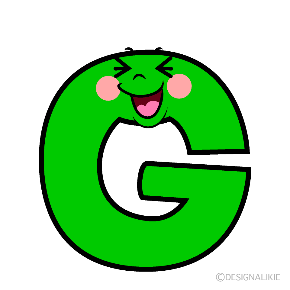 かわいい笑うGイラスト