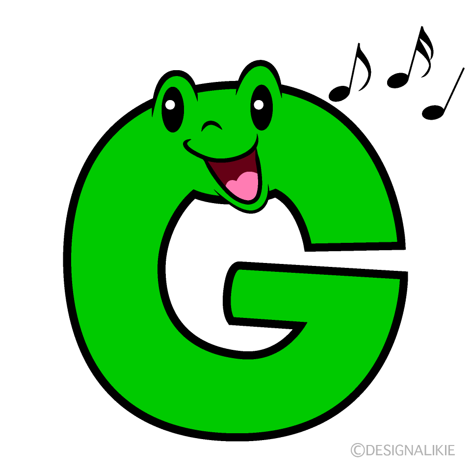 かわいい歌うGイラスト