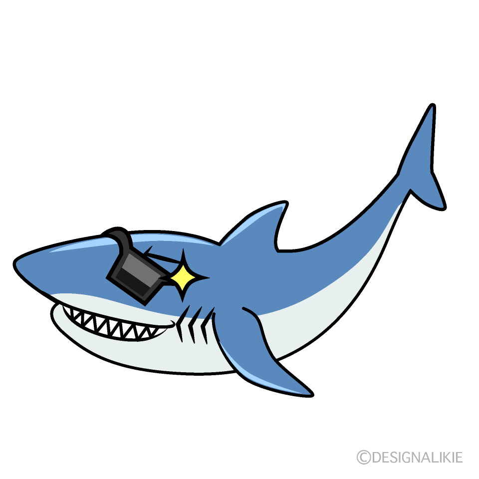 かわいいかっこいいサメイラスト