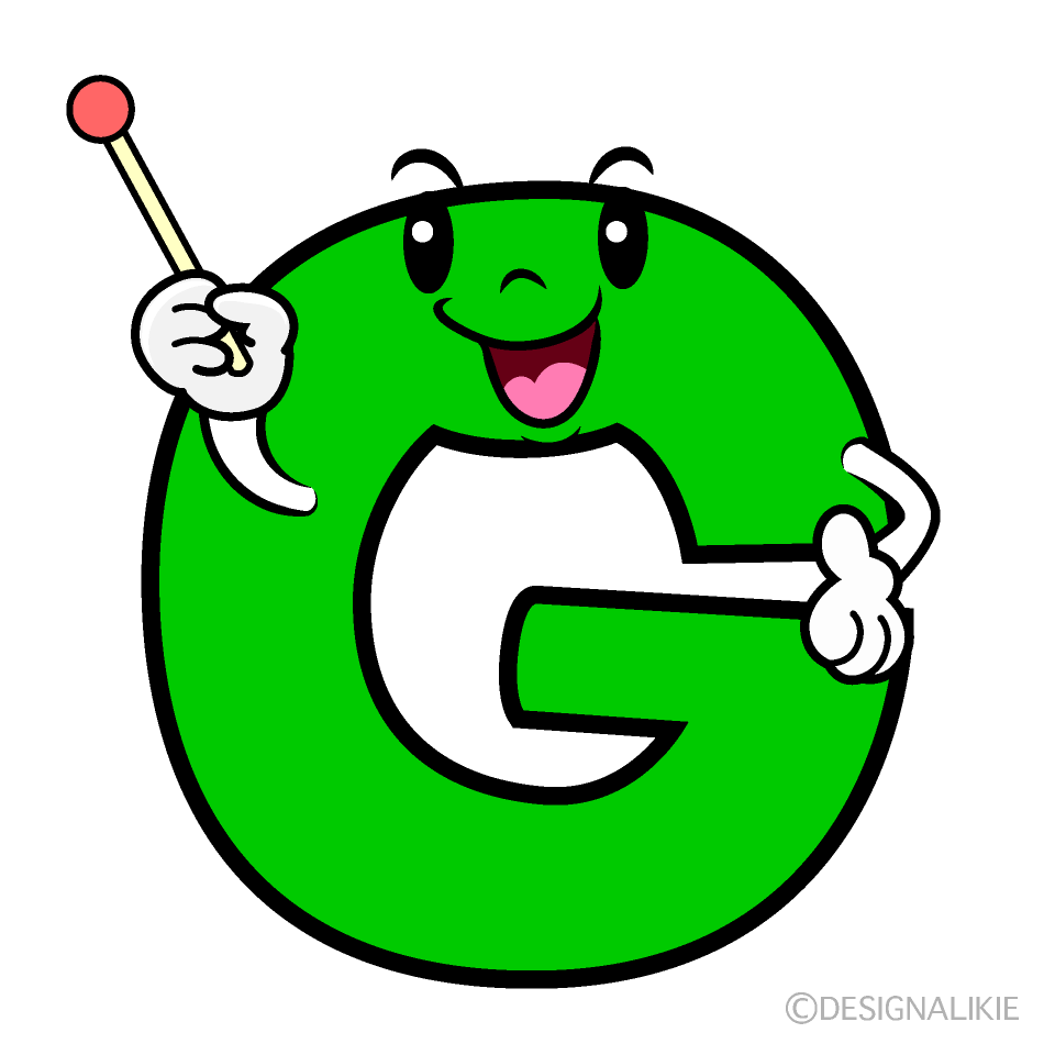かわいい説明するGイラスト