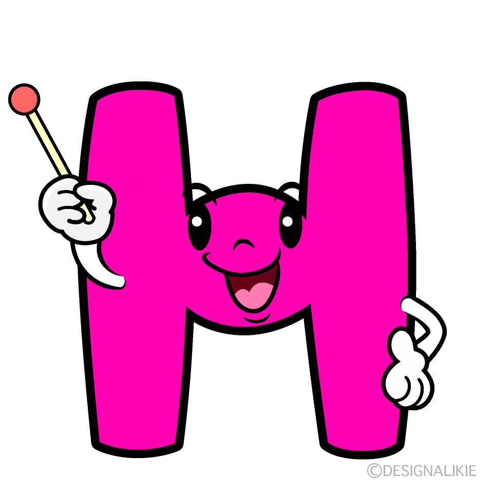 かわいい説明するHイラスト