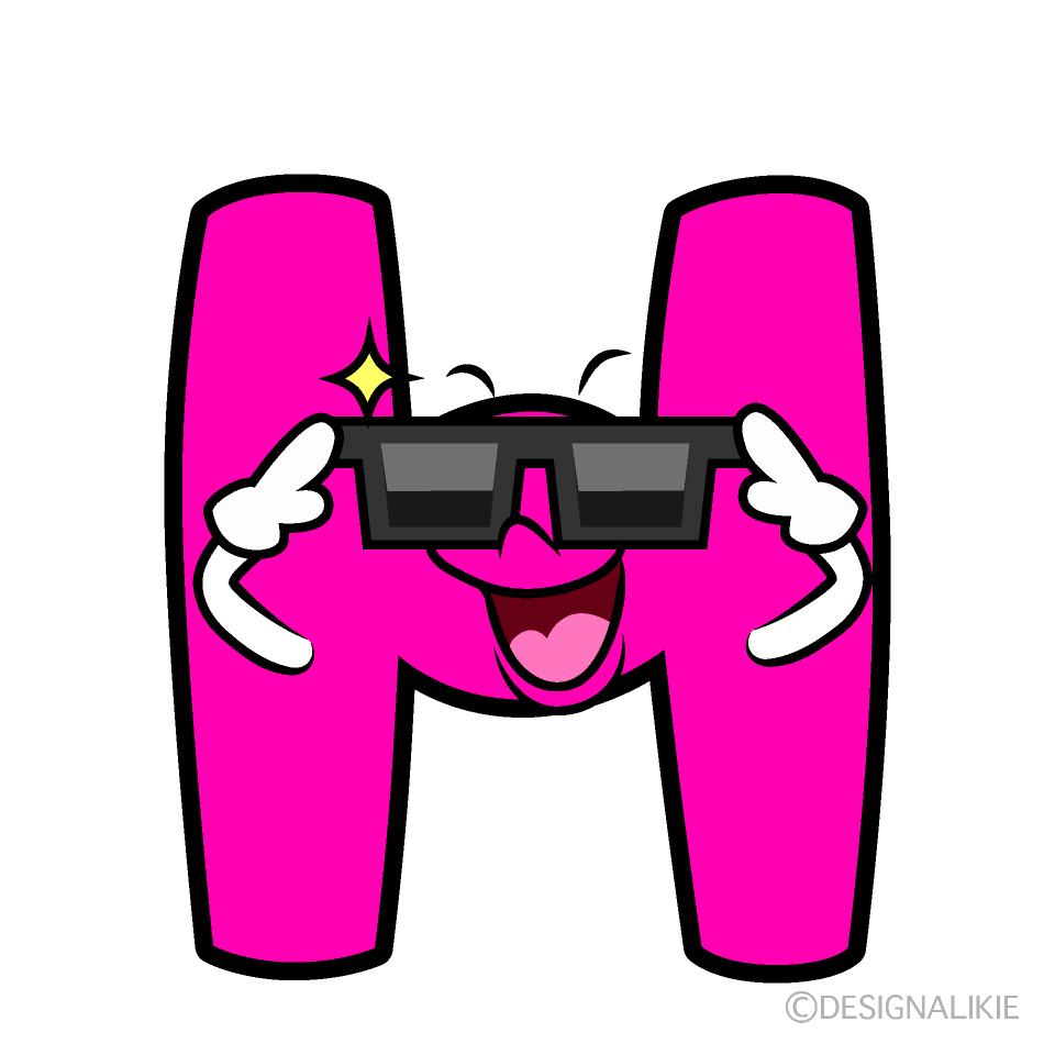 かわいいお辞儀するHイラスト