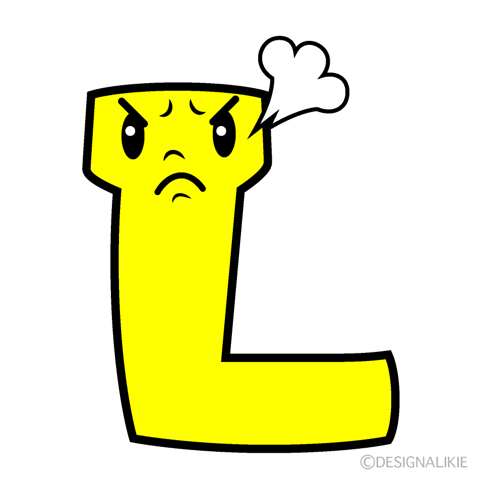 かわいい怒るLイラスト