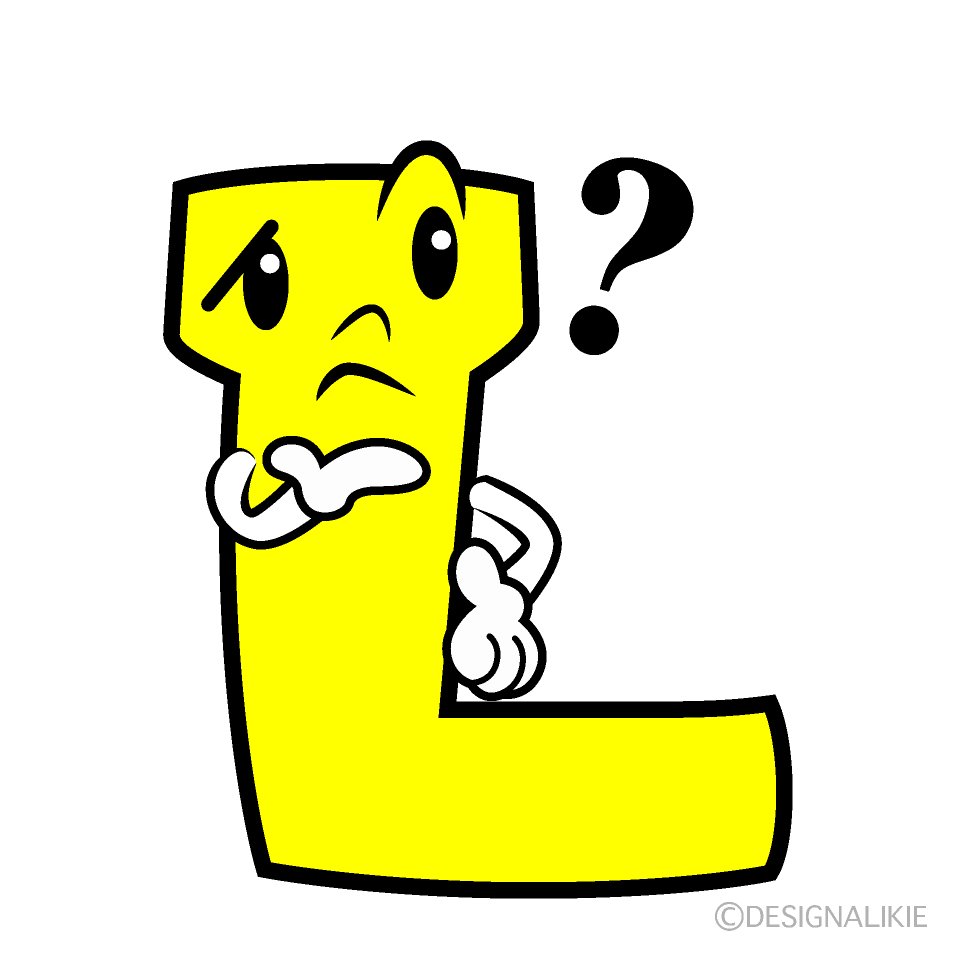 かわいい考えるLイラスト