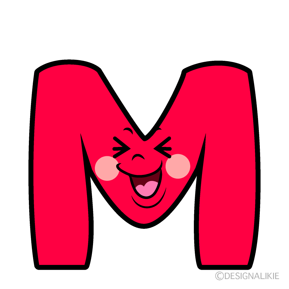 かわいい笑うMイラスト