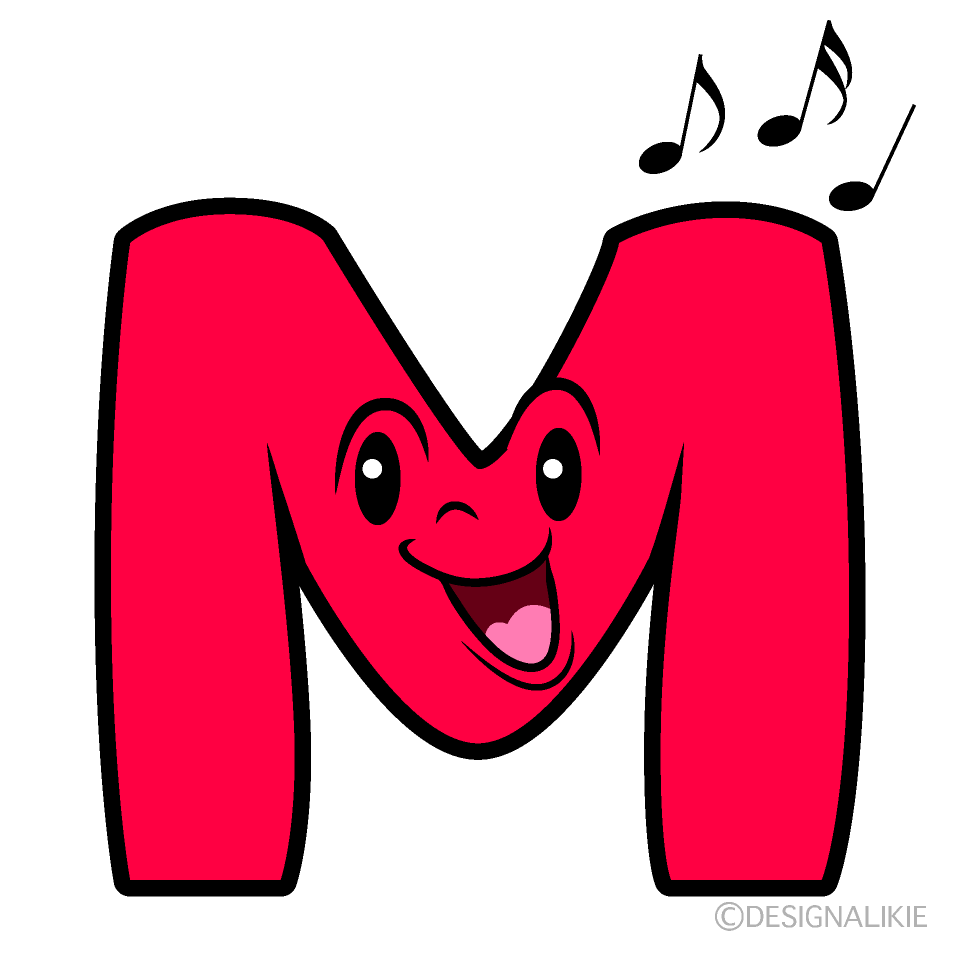 かわいい歌うMイラスト