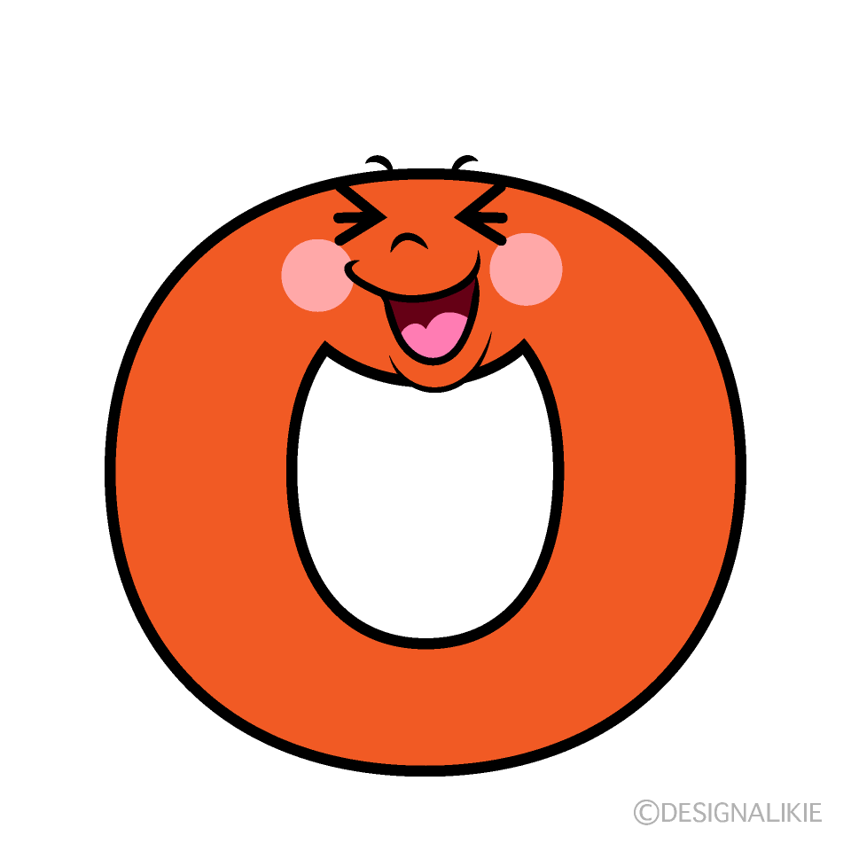 かわいい笑うOイラスト