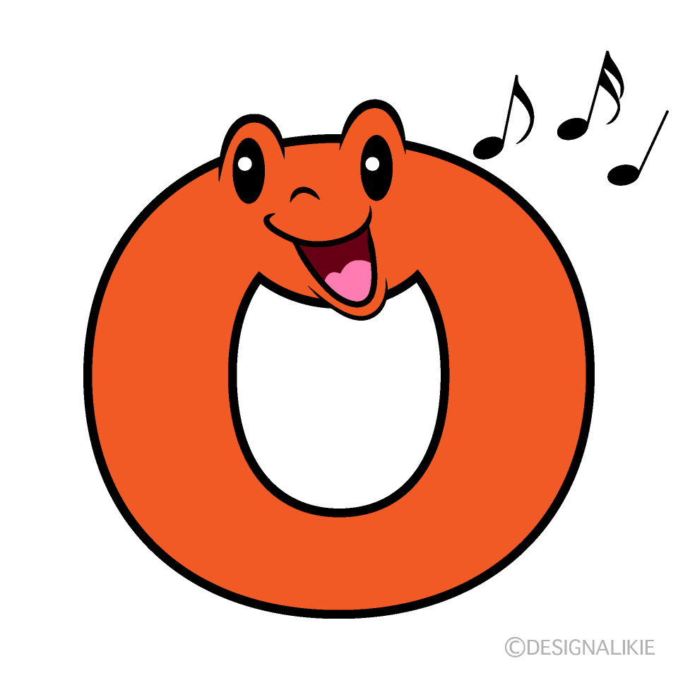 Cute Singing O Clipart