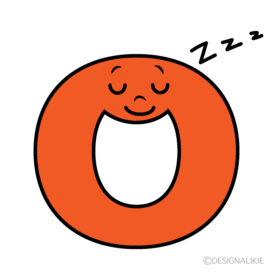 Cute Sleeping O Clipart