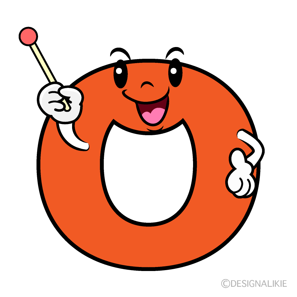 かわいい説明するOイラスト