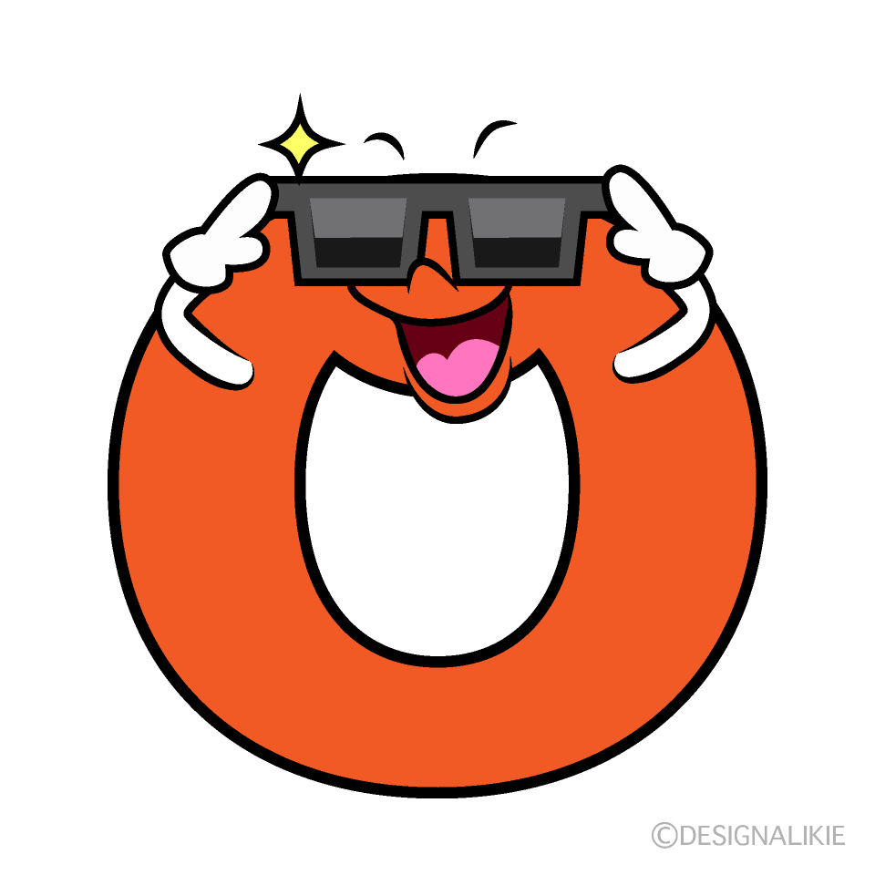 かわいいお辞儀するOイラスト